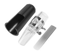 LIGHTAOTAO Kit Sax Contralto Compatto con Bocchino Ligatura in Metallo Ancia e Tappo Protettivo Trasparente Accessori Portatili Resistenti in Abs e Metallo per Pratica e Trasporto Facile