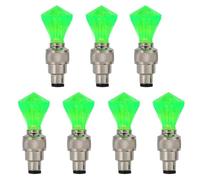 LIGHTAOTAO Luci per Bici a LED 7 Pezzi Verde Nucleo Luminoso in Materiale Composito, Sicurezza e visibilità la Guida Notturna in Bicicletta