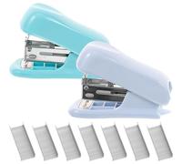 LIGHTAOTAO Pinzatrici da Ufficio Funzione di Rilegatura e Automatico Set di 2 Compatte in Metallo e Pp per Scuola e Scrivania Professionale per