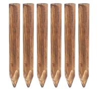 LIGHTAOTAO Recinzione in Legno Marrone 6 Pezzi per Bordatura Giardino e Aiuole, Resistente alla Decomposizione, per Prato e Paesaggio Esterno