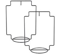 LIGHTAOTAO Scaffale Portabottiglie da Appendere con Gancio, Ferro Nero | Set da 2 Pezzi, per Vaso e Fioriera, Uso da Giardino o Scrivania, Design Decorativo Salvaspazio