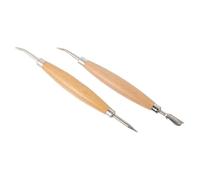 LIGHTAOTAO Set 2 Pezzi Strumenti per Scultura in Ceramica e Argilla, Attrezzi per Modellare in Legno e Lega, Facili da Pulire, per Modellazione Clay Carving e Plasticine