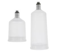 LIGHTAOTAO Set 2pezzi Coppe di Vernice Sostituibili per Aerografo, Materiale Plastico e Acciaio Inossidabile, Leggere e Smontabili, per Trucco e Modellismo