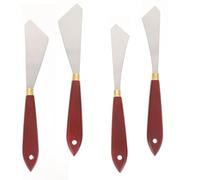 LIGHTAOTAO Set 4 Pezzi Spatole per Pittura a Olio e Acrilica Raschietti per Pittura Artistica Impugnatura in Legno Ergonomica Strumenti per Miscelare Colori Creativa