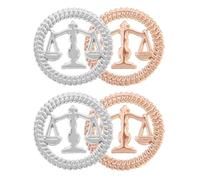 LIGHTAOTAO Spilla da Bavero e Affidabile Design Vintage Bilancia della Giustizia 4 Pezzi in Lega Leggera per Eventi Formali per Avvocati e Studenti di Legge