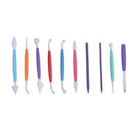 LIGHTAOTAO Strumenti in Plastica Colore Casuale Set di 10 per Modellare Argilla e Lavorazione Artistica, Facili da Maneggiare e Pulire, per Laboratorio Artistico e Scuola
