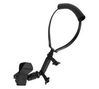 LIGHTAOTAO Supporto Microfono da Collo Nero in Plastico e Metallo con Morsetto Regolabile Fino a 4cm, Ergonomico e Leggero per Trasmissioni Live e Canto All'aperto
