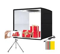 Lightbox 20cm 25cm 30cm 40cm Light Box Mini Photo Studio Box Fotografia Light Studio Shooting Tent Box Kit6 Fondali(25cm 3 light modes)