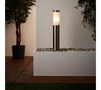 Lightbox Basic lampada da piedistallo per esterni con altezza 51 cm - Ø 8 cm - luce da sentiero per esterni a prova di spruzzi - attacco E27 - max. 40 W - in acciaio inox e plastica