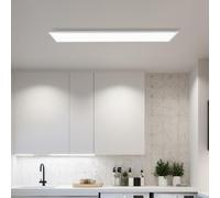 Lightbox Basic LED pannello a superficie | 120 x 30 cm | pannello a parete e a soffitto senza tempo con cornice bianca e colore della luce bianco neutro (4000 K) | 4600 lm | per ogni stanza | in