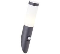 Lightbox Design Außen Wandlampe mit IP44 Spritzwasserschutz - 40 cm Höhe - schwarze Outdoor Wandlampe ideal für Hauswand, Haustür und Garten - max. 20 W - E27 Fassung - aus Metall/Kunststoff