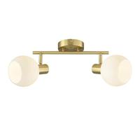 Lightbox Faretto da soffitto paralume in vetro opalino, 2x presa E14,