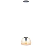 Lightbox Lampada a sospensione retrò | 176 cm di altezza, Ø 25 cm | lampada | Lampada a sospensione con vetro rigato, Ø 25cm, E27, accorciabile, colore ambra