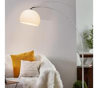 Lightbox Lampada ad arco 1,66 m di altezza, Ø 27 cm | lampada da terra decorativa con testa girevole e interruttore a pedale a pulsante | attacco E27 | lampada da lettura da salotto in