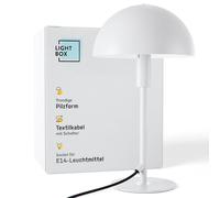 Lightbox Lampada da scrivania a fungo 36 cm di altezza, Ø 20 cm | lampada da scrivania per l'ufficio con interruttore a bilanciere | lampada LED come lampada da comodino e accessorio da scrivania |