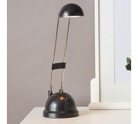 Lightbox Lampada da scrivania a LED con luce bianca calda | lampada da scrivania orientabile con interruttore a levetta | lampada da comodino in nero con 650 lumen e 2700 Kelvin | altezza 45 cm |