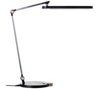 Lightbox Lampada da tavolo LED con CCT e ricarica wireless e dimmer touch a variazione continua - regolabile - lampada da tavolo nera per l'ufficio - 40 x 52 x 19 cm - 1000 lm, 3000-6500 K - in