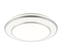 Lightbox LED Deckenleuchte, Ø 39 cm, 2600 lumen, 2700 K, 4000 K oder 6500 K, Lichtfarbe bei montaggio wählbar, Leuchtmittel inkl., alluminio weiß, modern, Wohnzimmer Schlafzimmer
