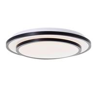 Lightbox LED lampada da parete e soffitto con cornice nera e luce bianca calda (3000 K) | Ø 34 cm | 2400 lm | lampada da soffitto | LED integrato | 24 W | in metallo/plastica | in nero/bianco