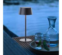 Lightbox LED lampada da tavolo per esterni | lampada mobile da esterno a batteria con energia solare | touch a 3 livelli | dimmerabile | lampada da tavolo a batteria (300 lm, 3000 K) | in metallo e