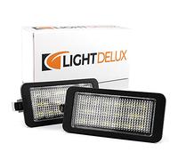 LIGHTDELUX Ricambio per illuminazione targa a LED senza segnalazione di errore con marchio di controllo E, compatibile con Seat Ibiza 6J 5 porte 2008-2012 V-032602