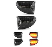 LIGHTDELUX V-171310 - 2 indicatori di direzione a LED per parafango, con marchio di omologazione E Black Vision