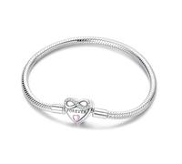 LIGHTDOG 925 Braccetto in argento sterling con catena a maglia serpente, adatto per braccialetti Pandora e braccialetti europei, un braccialetto regalo per donne