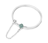 LIGHTDOG 925 Bracciale A Catena Di Serpente In Argento Per Pandora Adatto Per Fascini Europei Braccialetto Di Perline, 7.5in/19cm