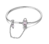 LIGHTDOG 925 Bracciale a catena di serpenti in argento Adatto per l'Europa Bracciale con ciondolo Perline Bracciale in argento Sterling Regali da donna per le persone care