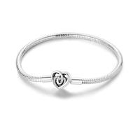 LIGHTDOG 925 Bracciale a catena di serpenti in argento Adatto per l'Europa Bracciale con ciondolo Perline Bracciale in argento Sterling Regali da donna per le persone care
