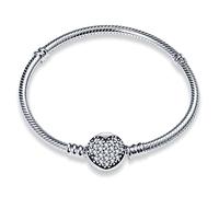 LIGHTDOG 925 Bracciale a catena di serpenti in argento Adatto per l'Europa Bracciale con ciondolo Perline Bracciale in argento Sterling Regali da donna per le persone care