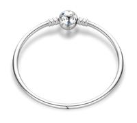 LIGHTDOG 925 Bracciale a catena di serpenti in argento Adatto per l'Europa Bracciale con ciondolo Perline Bracciale in argento Sterling Regali da donna per le persone care
