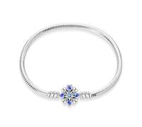 LIGHTDOG 925 Bracciale a catena di serpenti in argento Adatto per l'Europa Bracciale con ciondolo Perline Bracciale in argento Sterling Regali da donna per le persone care