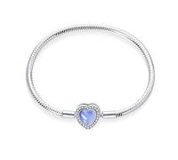 LIGHTDOG 925 Bracciale a catena di serpenti in argento Adatto per l'Europa Bracciale con ciondolo Perline Bracciale in argento Sterling Regali da donna per le persone care
