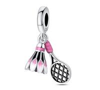 LIGHTDOG 925 Sterling Silver Bracelet Charm Ciondolo in perline compatibile con i braccialetti europei Pandora Bracciali Adatto per i regali di charms per bracciali da donna.