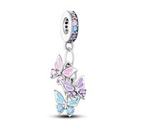 LIGHTDOG 925 Sterling Silver Bracelet Charm Ciondolo in perline compatibile con i braccialetti europei Pandora Bracciali Adatto per i regali di charms per bracciali da donna.