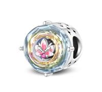 LIGHTDOG Ciondolo Charm Donna Argento 925 per Bracciale Charms Perline adatto per Bracciale Pandora Compatibile con Bracciali Europei per Donne Regali di Natale Charms
