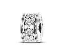 LIGHTDOG Ciondolo Charm Donna Argento 925 per Bracciale Charms Perline adatto per Bracciale Pandora Compatibile con Bracciali Europei per Donne Regali di Natale Charms