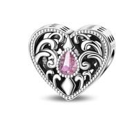 LIGHTDOG Ciondolo in argento sterling 925 da donna, compatibile con i bracciali Pandora e quelli europei, regalo per la Festa della Mamma e San Valentino