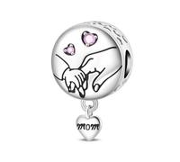 LIGHTDOG Ciondolo in argento sterling 925 da donna, compatibile con i bracciali Pandora e quelli europei, regalo per la Festa della Mamma e San Valentino