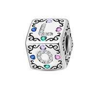 LIGHTDOG Ciondolo in argento sterling 925 da donna, compatibile con i bracciali Pandora e quelli europei, regalo per la Festa della Mamma e San Valentino