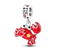 LIGHTDOG Donna Charms D'argento 925 per Bracciali 12 Charms Dello Zodiaco Adatto per Bracciali Europei E Bracciali Collane Compatibile Charms Placcati Oro per Compleanno