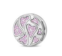 LIGHTDOG Donne Charms perline si adatta braccialetti piatti per le donne 925 Riflessioni argento sterling Clip-On Charms Gioielli perline Regali Ragazze Moda Charm