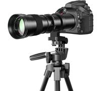Lightdow 420-800 mm f/8,3 teleobiettivo zoom manuale, obiettivo full frame con adattatore T-Mount, compatibile con le fotocamere Sony E-Mount A7, ZV-E10, A6000 e serie NEX