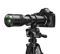 Lightdow F 420mm-800mm F8.3 Obiettivo Manuale per Nikon F Mount, Teleobiettivo Professionale a Corpo Metallico, per Nikon D7500, D850, D750, D7200, D5600, D810, D600, D610, D500 -Nero