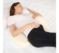LightEase Cuscino per il riposo laterale in gravidanza a doppio cuneo bianco