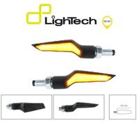 LIGHTECH COPPIA INDICATORI FRECCE LED FRE931NER OMOLOGATE + COPPIA RESISTENZE