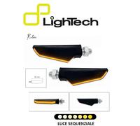 LIGHTECH COPPIA INDICATORI FRECCE SEQUENZIALI LED FRE933NER OMOLOGATE MOTO