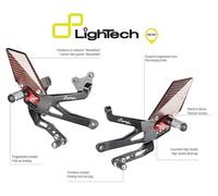 LIGHTECH PEDANE ARRETRATE R VERSION REGOLABILI SNODATE YAMAHA R1 2015-2016-2017