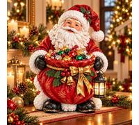 Lighted Christmas Candy Bowl, 4 Festive Holiday Character Design (Santa) | Warm Lighted Candy Dish in 4 Festive Designs for Wrapped Sweets, Mantels, Entryways, Kitchens and Holiday Tables